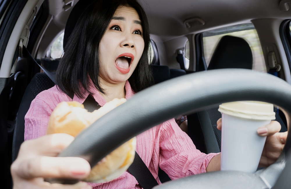 Driving Distractions That Contribute to Florida Auto Accidents - Eating and Drinking